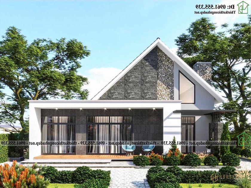 Mẫu Nhà Cấp 4 Phong Cách Châu Âu 12x8m Tại Hà Nội Ndnc4200