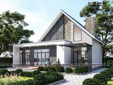 Mẫu nhà cấp 4 phong cách Châu Âu 12x8m tại Hà Nội NDNC4200