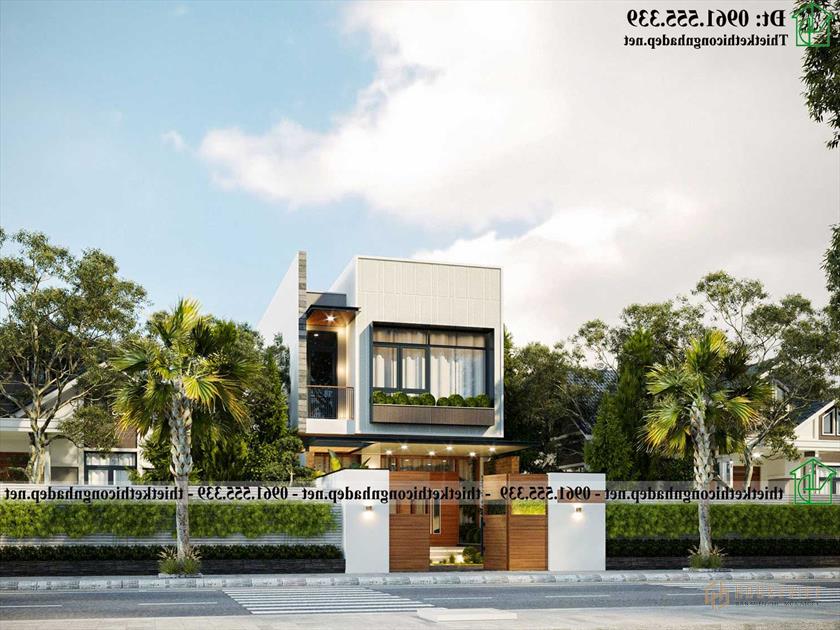 Mẫu nhà ống 2 tầng hiện đại 6x14m NDNP2T36