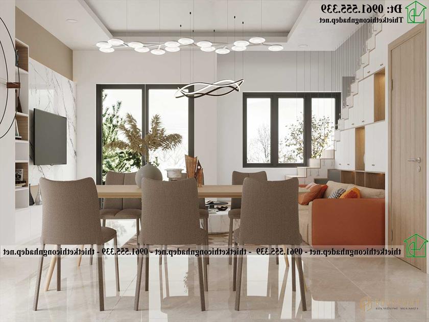 Bộ bàn ghế ăn nhà 4 tầng hiện đại NDNP4T20