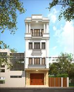 Mẫu thiết kế nhà phố tân cổ điển 4 tầng 5x12m NDNP4T21