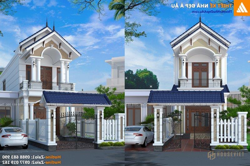 Mẫu nhà phố mái thái đẹp