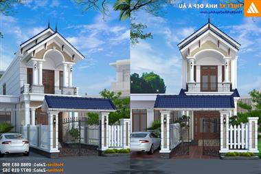 Phương án thiết kế nhà phố 2 tầng 5x18m đẹp tại Nam Định