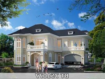 Mẫu nhà 2 tầng phong cách Châu Âu BT751077