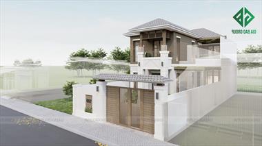 Mê mẩn với mẫu nhà phố 2 tầng đẹp và trang nhã tại Bình Dương