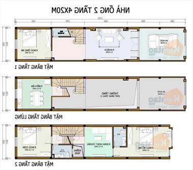 Mặt bằng bố trí các phòng trong nhà ống 4x20m tiện nghi