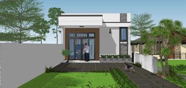 Mẫu Thiết Kế Nhà Cấp 4 4x8m (32m2) Đẹp Và Siêu Tiết Kiệm