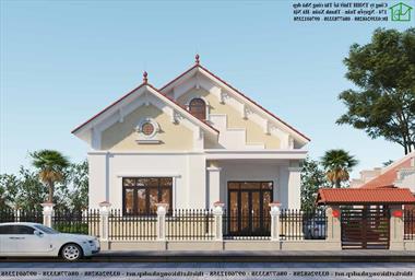 Mẫu nhà cấp 4 3 phòng ngủ mái thái 10x11m tại Vĩnh Phúc NDNC4136