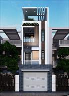 Mẫu thiết kế mặt tiền nhà phố 1 trệt 1 lầu đẹp và ấn tượng