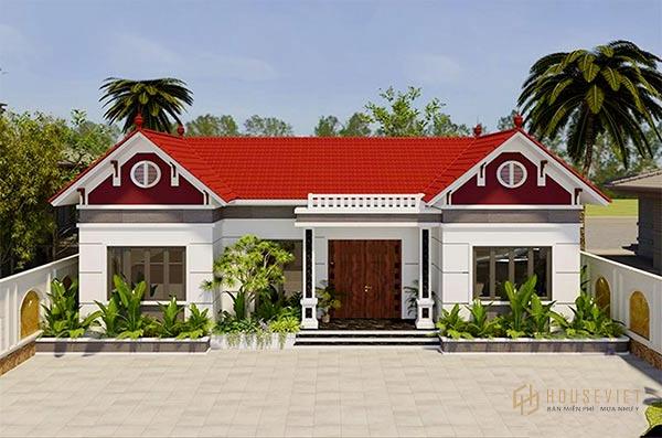 Mẫu nhà 3 gian hiện đại sử dụng vật liệu chắc chắn và sang trọng