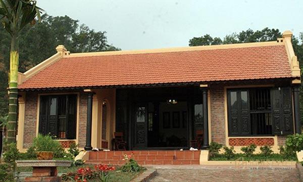 Mẫu thiết kế nhà 3 gian truyền thống bằng vật liệu truyền thống