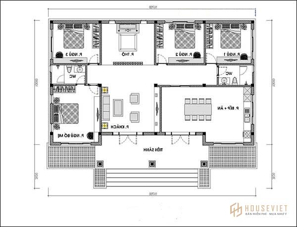 Sơ đồ mặt bằng với các con số cụ thể giúp gia chủ xây dựng dễ dàng