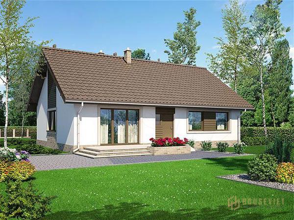 Màu sắc của ngôi nhà ba gian được phối hợp hài hòa, uyển chuyển đến từng chi tiết.