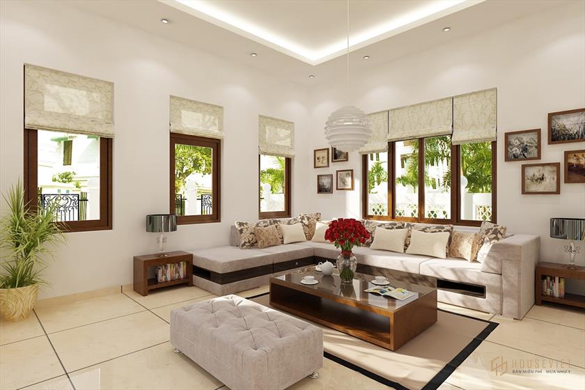 Phòng khách đẹp nhà cấp 4