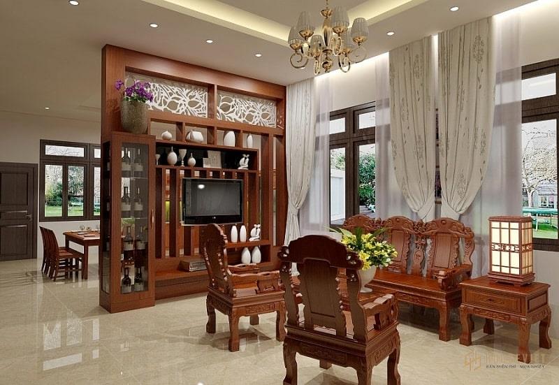 Phòng khách đẹp nhà cấp 4