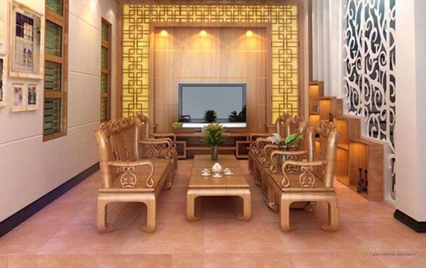 Phòng khách đẹp nhà cấp 4