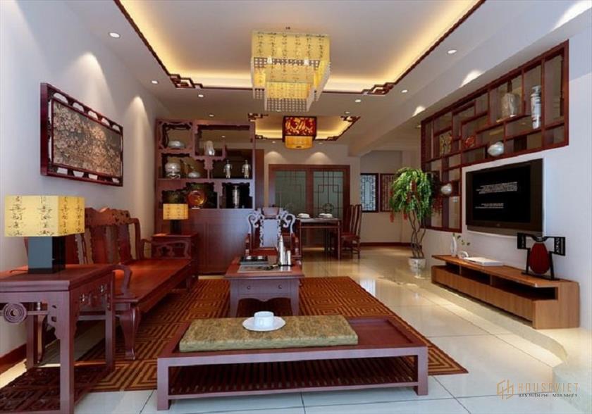 Phòng khách đẹp nhà cấp 4