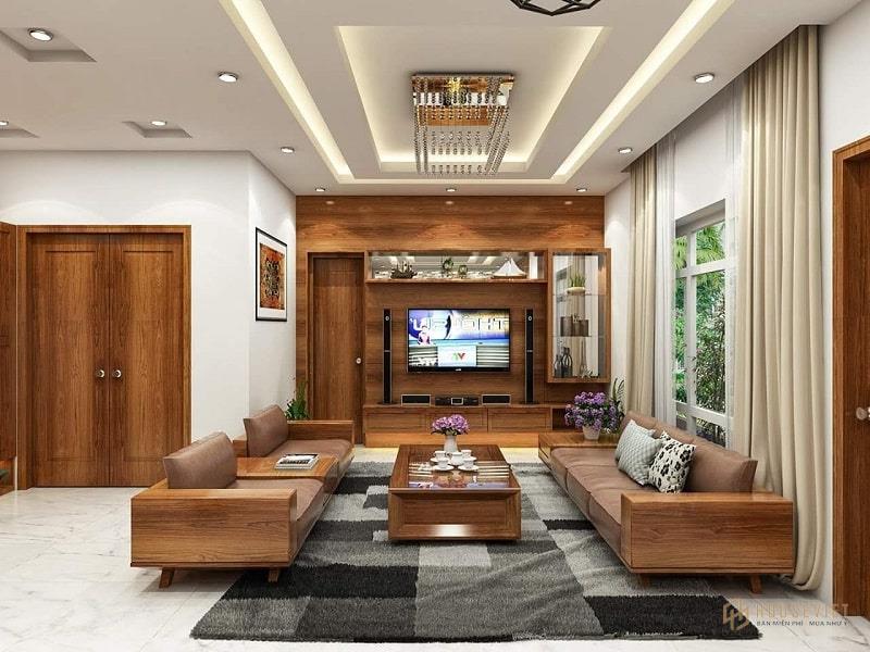 Phòng khách đẹp nhà cấp 4