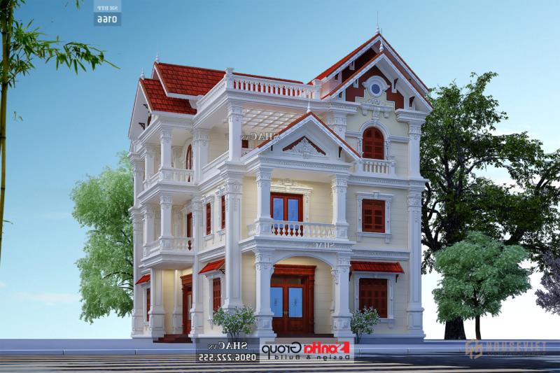 Biệt thự tân cổ điển 3 tầng diện tích 300m2 tại Hải Phòng - SH BTP 0166 1 Biệt thự tân cổ điển 3 tầng diện tích 300m2
