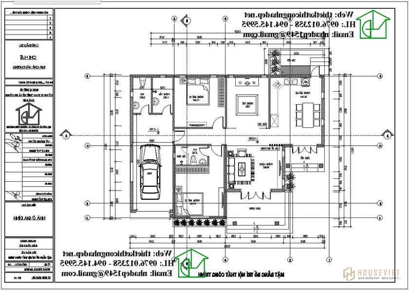 Mặt bằng bố trí nội thất của căn nhà