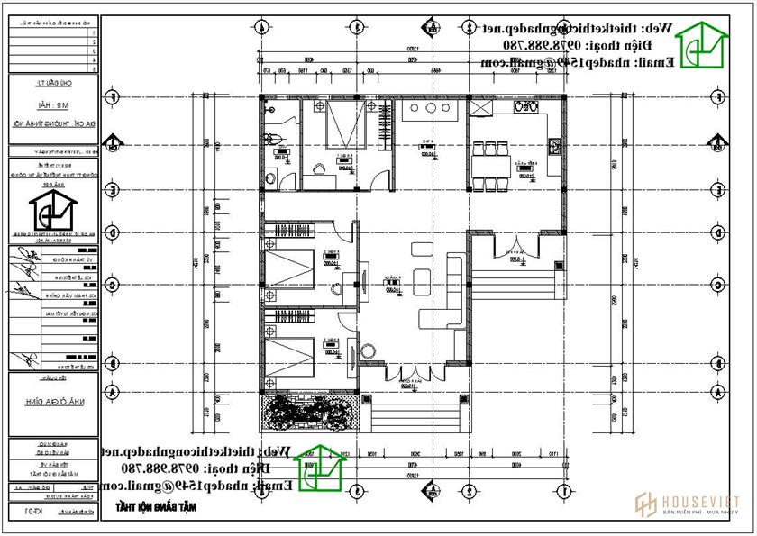 Mặt bằng nội thất của căn nhà