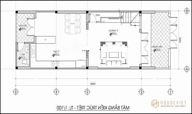 Mẫu nhà 2 tầng 5x16m