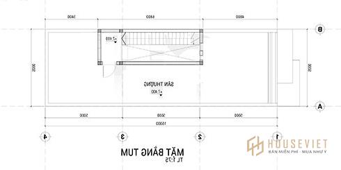 Mẫu nhà 2 tầng 3 phòng ngủ 5x15