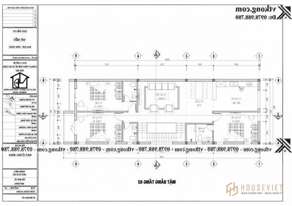 Mẫu nhà ống 3 tầng mặt tiền 7m tại Vĩnh Phúc np3t50