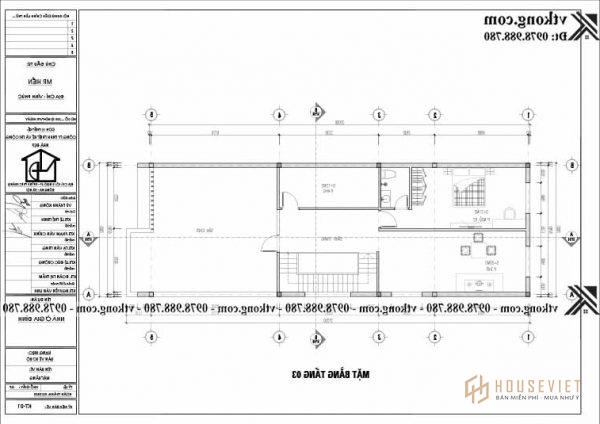 Mẫu nhà ống 3 tầng mặt tiền 7m tại Vĩnh Phúc np3t50