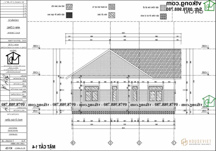 Mẫu Nhà Cấp 4 Mái Thái 3 Phòng Ngủ 12x10m Tại Nam Định Nc4150