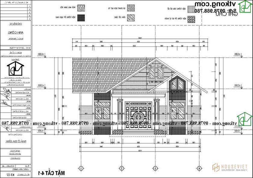 Mẫu Nhà Cấp 4 Mái Thái 3 Phòng Ngủ 12x10m Tại Nam Định Nc4150