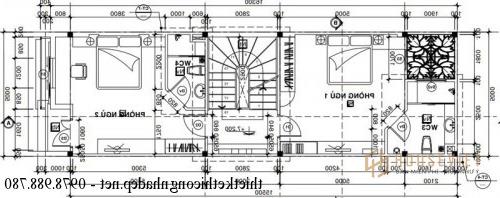 Mặt bằng tầng 3 nhà phố 5x16m