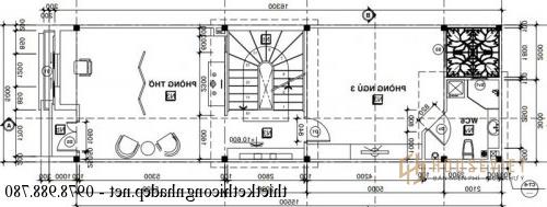 Mặt bằng tầng 4 nhà phố 5x16m