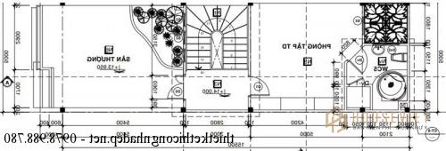 Bản vẽ mặt bằng nhà phố mái thái 5x16m