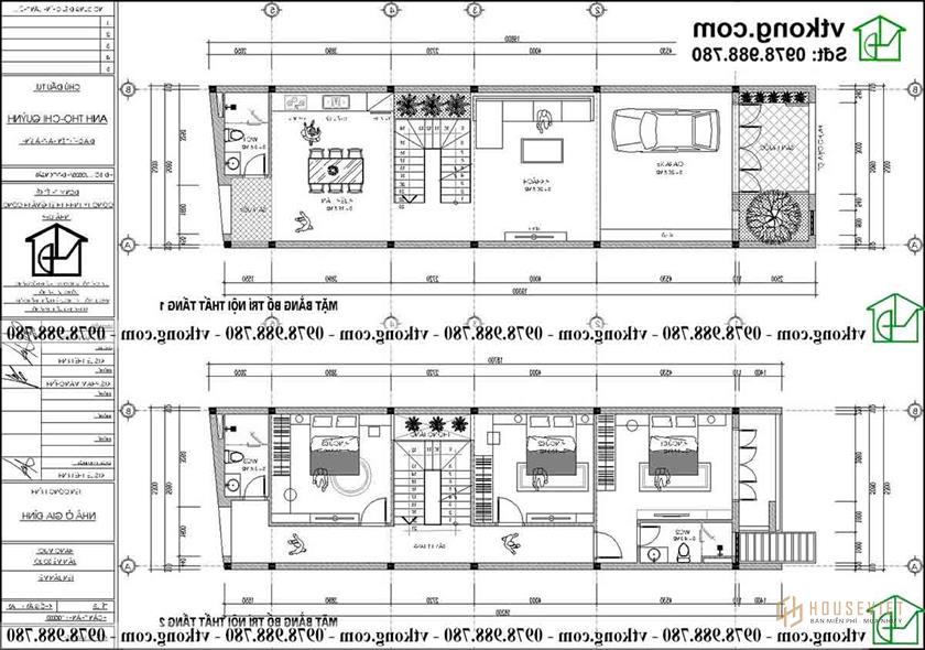 Mẫu Thiết Kế Nhà Ống 3 Tầng 5x16m Đẹp Tại Thái Bình Np3t036