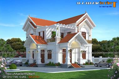 Chia sẻ bản vẽ thiết kế biệt thự 2 tầng 140m2 ở Xuân Trường