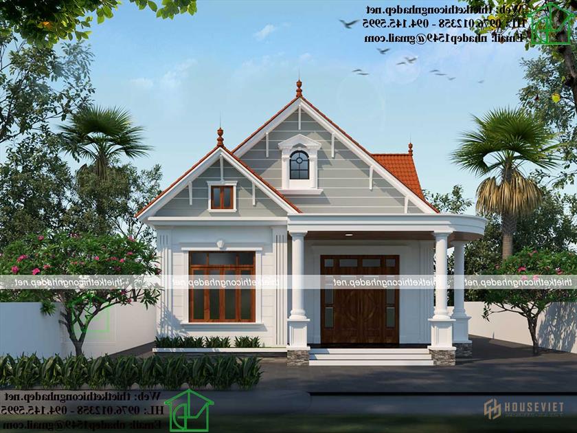 mẫu nhà ống cấp 4 2 phòng ngủ