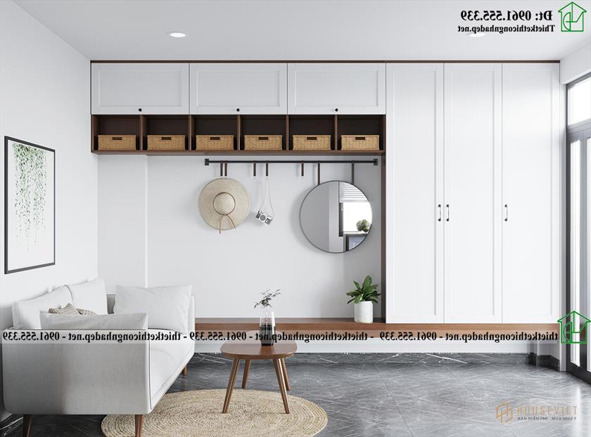 Tủ trang trí tầng 1 NDNP4T23