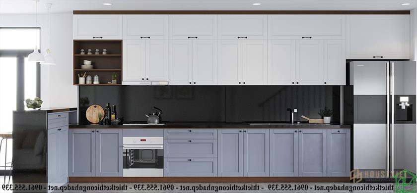 Thiết kế tủ bếp nhà phố 4 tầng 30m2 NDNP4T23
