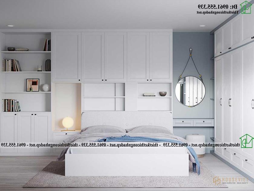 Thiết kế nội thất phòng ngủ hiện đại NDNP4T23