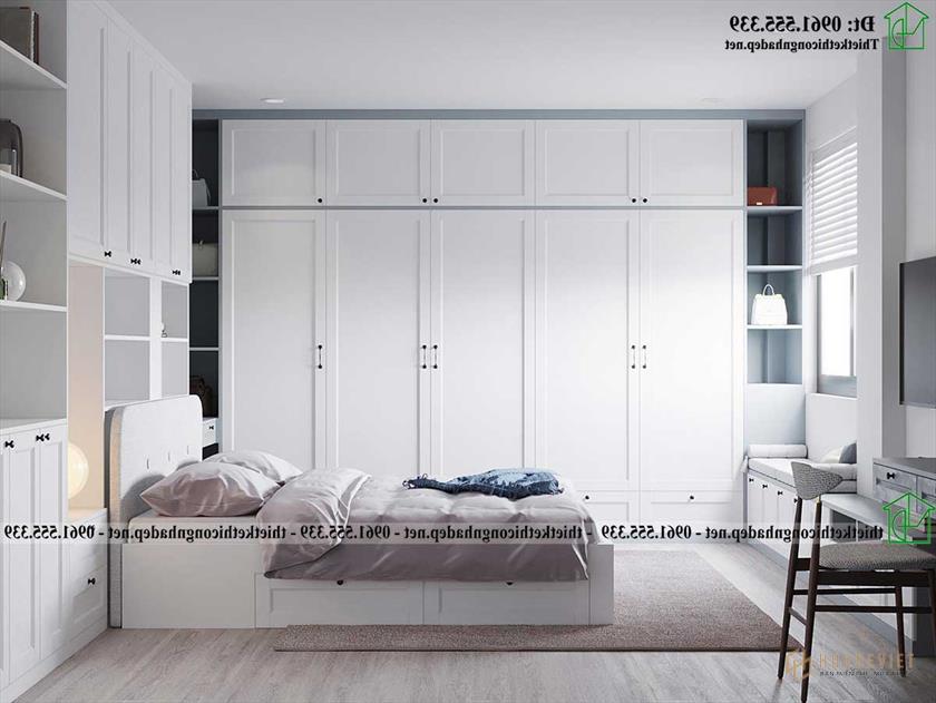 Tủ quần áo phong cách hiện đại NDNP4T23