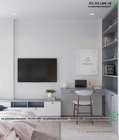 Kệt tivi và bàn làm việc hiện đại NDNP4T23