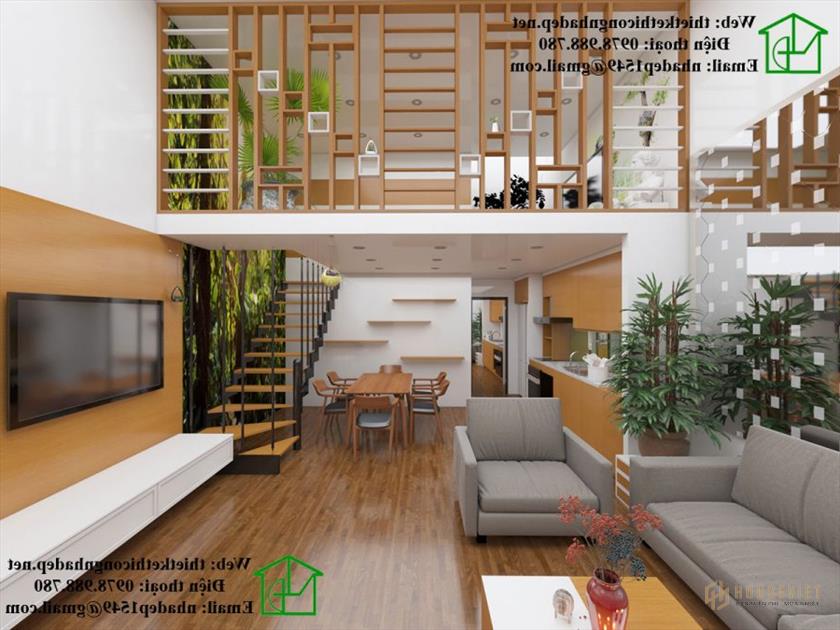 Nhà ống gác lửng đẹp NDNC447