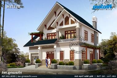 Nhà vườn 2 tầng kiểu mỹ đẹp