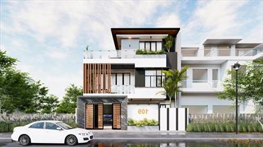 Nhà phố 3 tầng thiết kế hiện đại, độc đáo của gia đình anh Lâm, Củ Chi