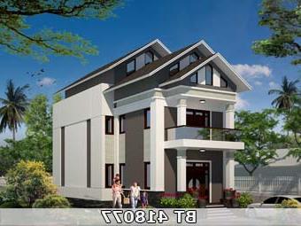 Mẫu nhà 8x17m 2 tầng BT418077