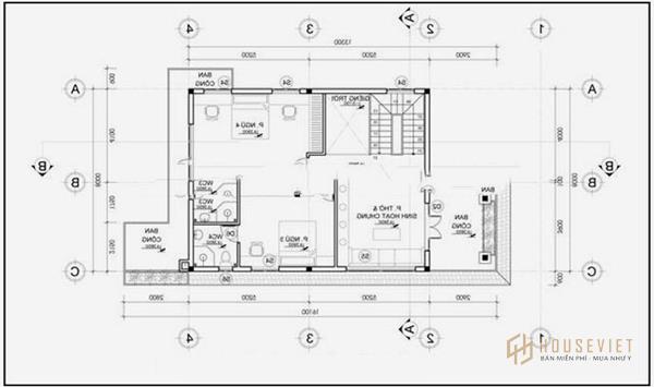 Bản vẽ thiết kế nhà 2 tầng 8x15m