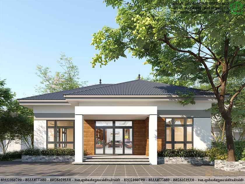 Mặt tiền với các chi tiết thiết kế tối giản