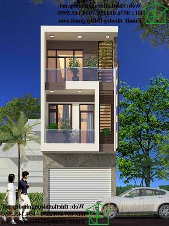 Mẫu nhà phố 3 tầng kết hợp phòng khám hiện đại NDNP3T49