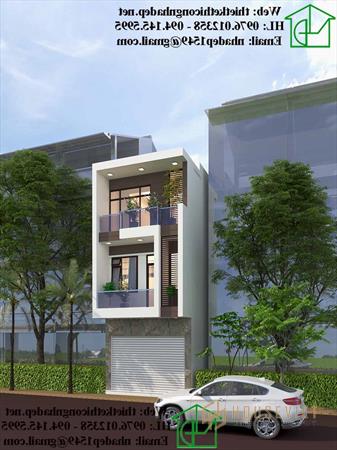 Mẫu nhà phố 3 tầng kết hợp phòng khám hiện đại NDNP3T49